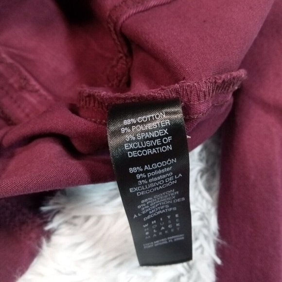 White House Black Market Womens Shirt Red 6 Button Up Utility Military Top - Picture 13 of 13